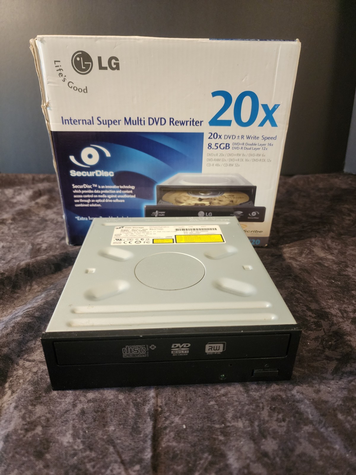 LG 20x GH20 Internal Super Multi DVD Rewriter Used As Is