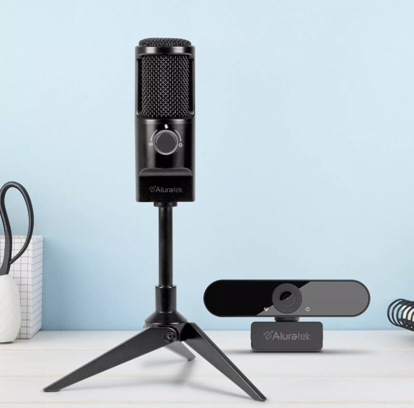 Aluratek Rocket USB Microphone HD 1080p Webcam Streaming Bundle NIB