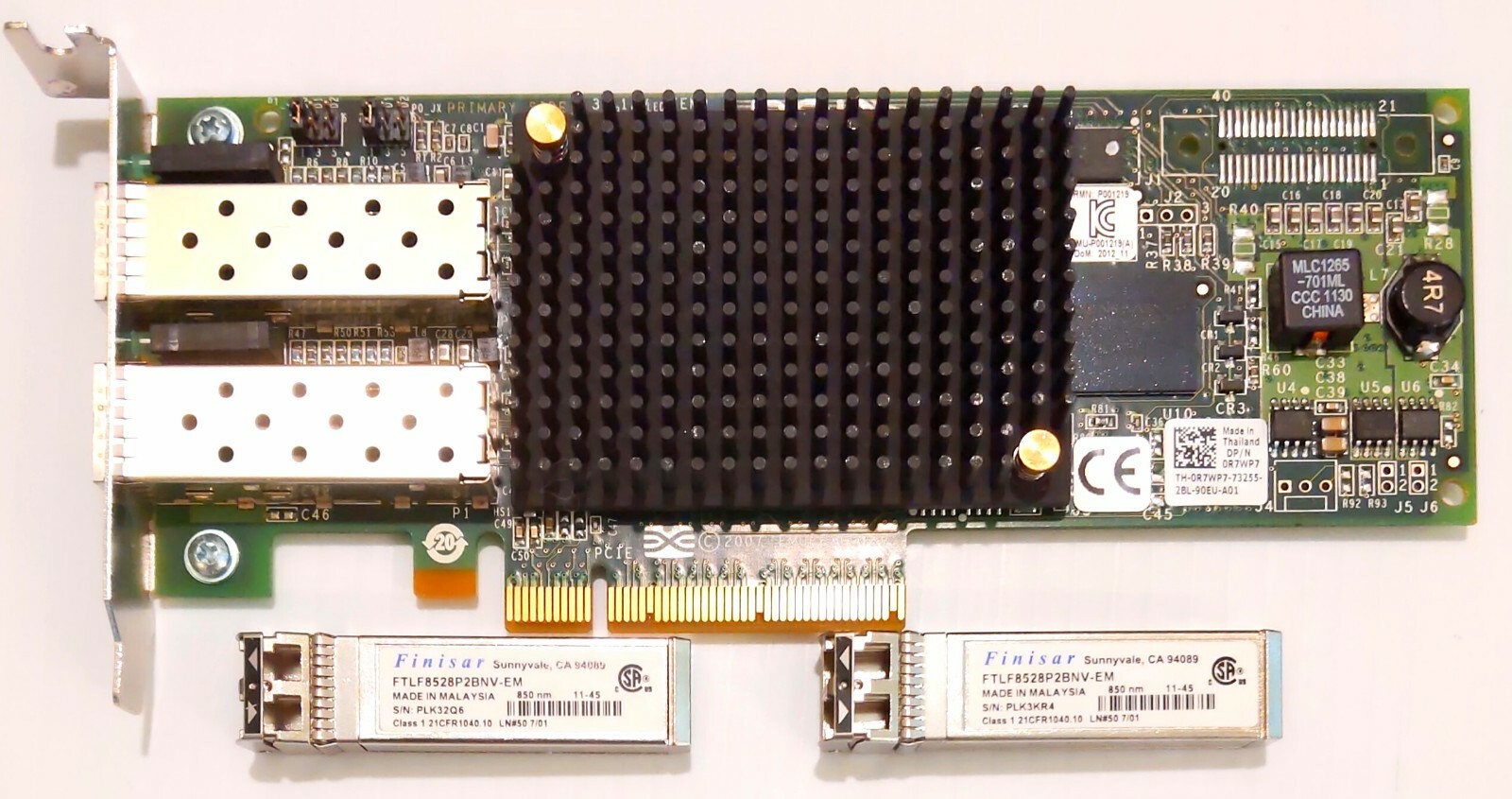 Emulex LPE12002 Dual 2 Port LightPulse 8Gb SFP PCIe Fibre HBA Chia Low-Profile .