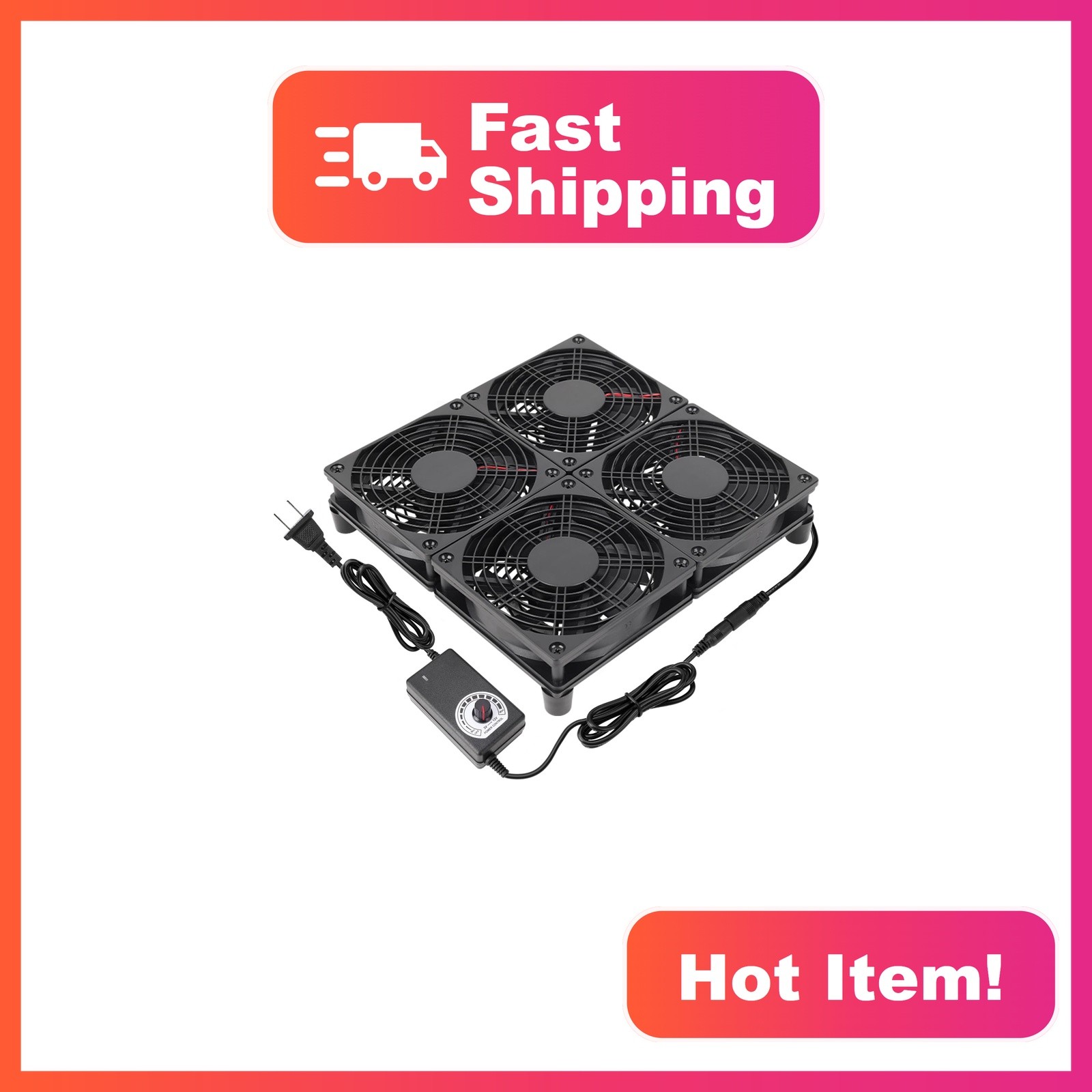 Qirssyn Router Laptop Cooling Pad 4X 120mm Fan