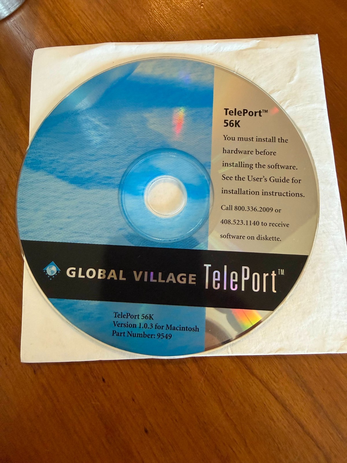 Global Village TelePort 56K Modem Software CD v1.0.3 Macintosh Part 9549