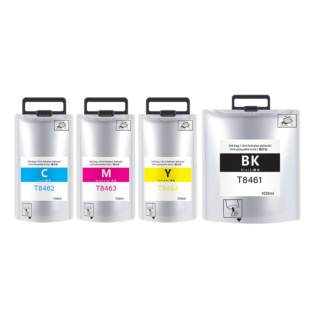 T8461~T8464 Ink Bag, One Time Chip, Compatible with Epson WF-R8593