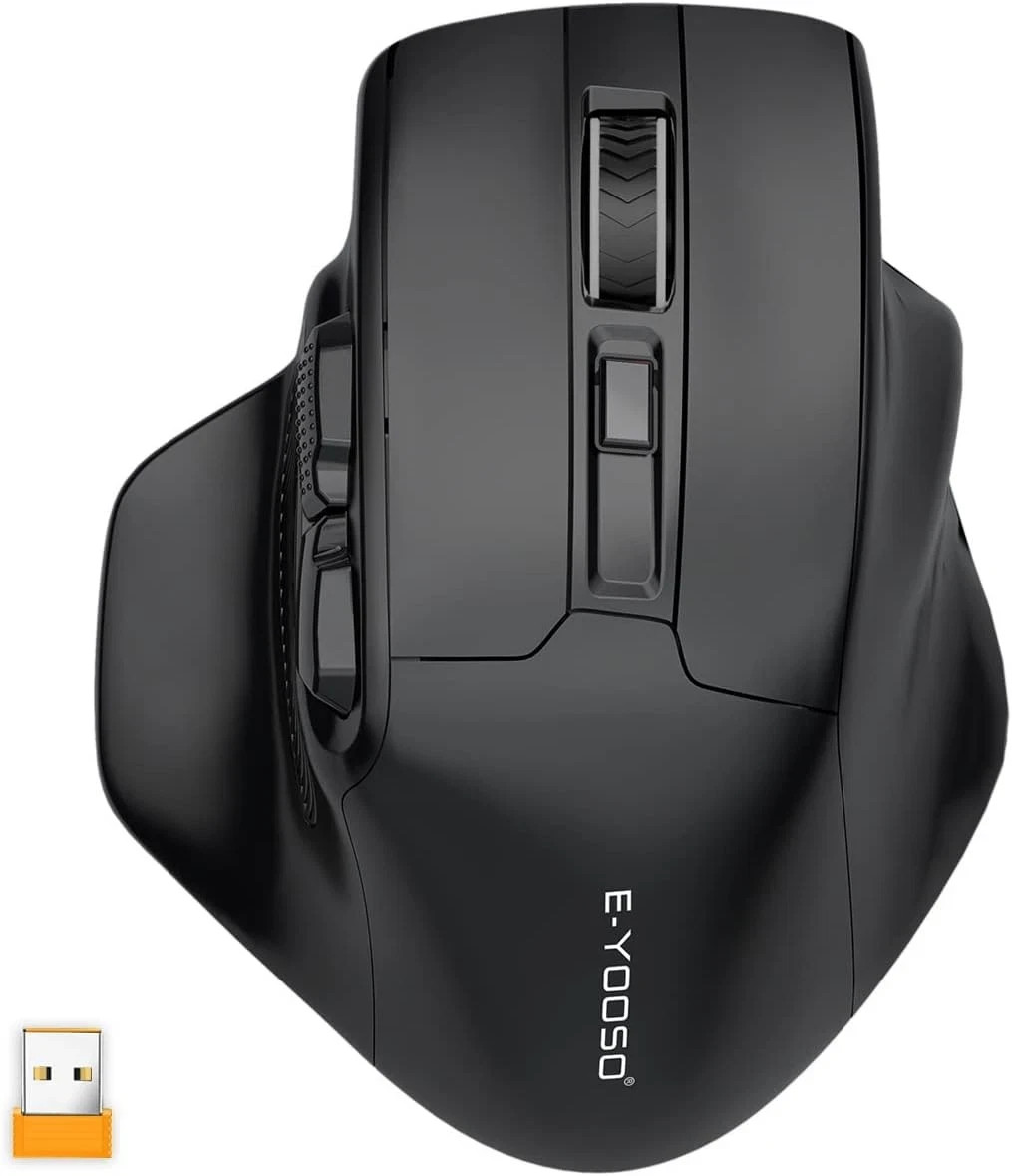 Large Wireless Mouse for Big Hands, 6 Buttons, 5-Level 4800 DPI X-31 2.4GHz