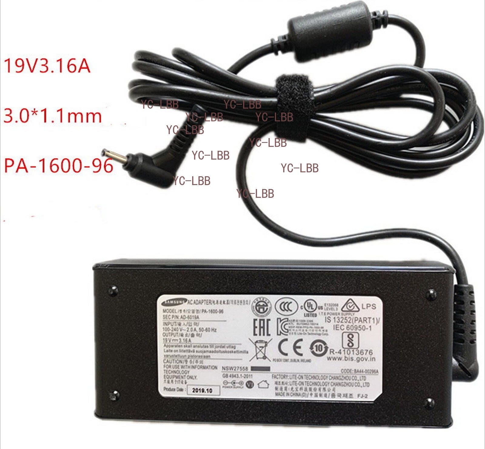 Original Samsung 60W AC Adapter for Samsung Notebook 9 NP900X5T-S01US PA-1600-96