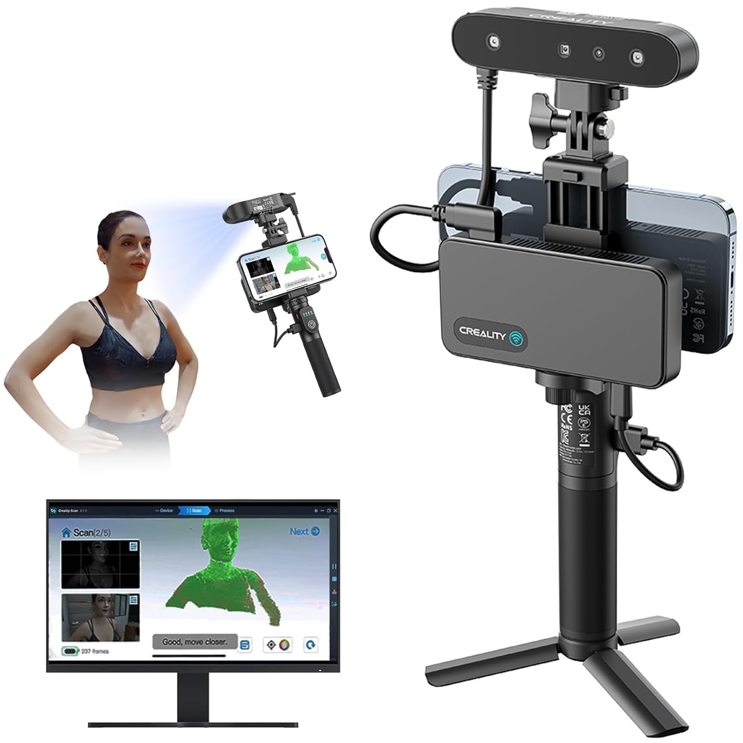 Creality CR-Scan Ferret Pro 3D Scanner 3D Printing Wifi6 Scanning 0.1mm Accuracy