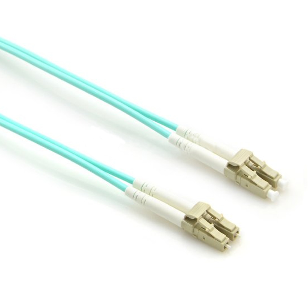 5 PACK LOT 15m LC-LC Duplex 50/125 OM4 Multimode Fiber Patch Cable Aqua 50FT