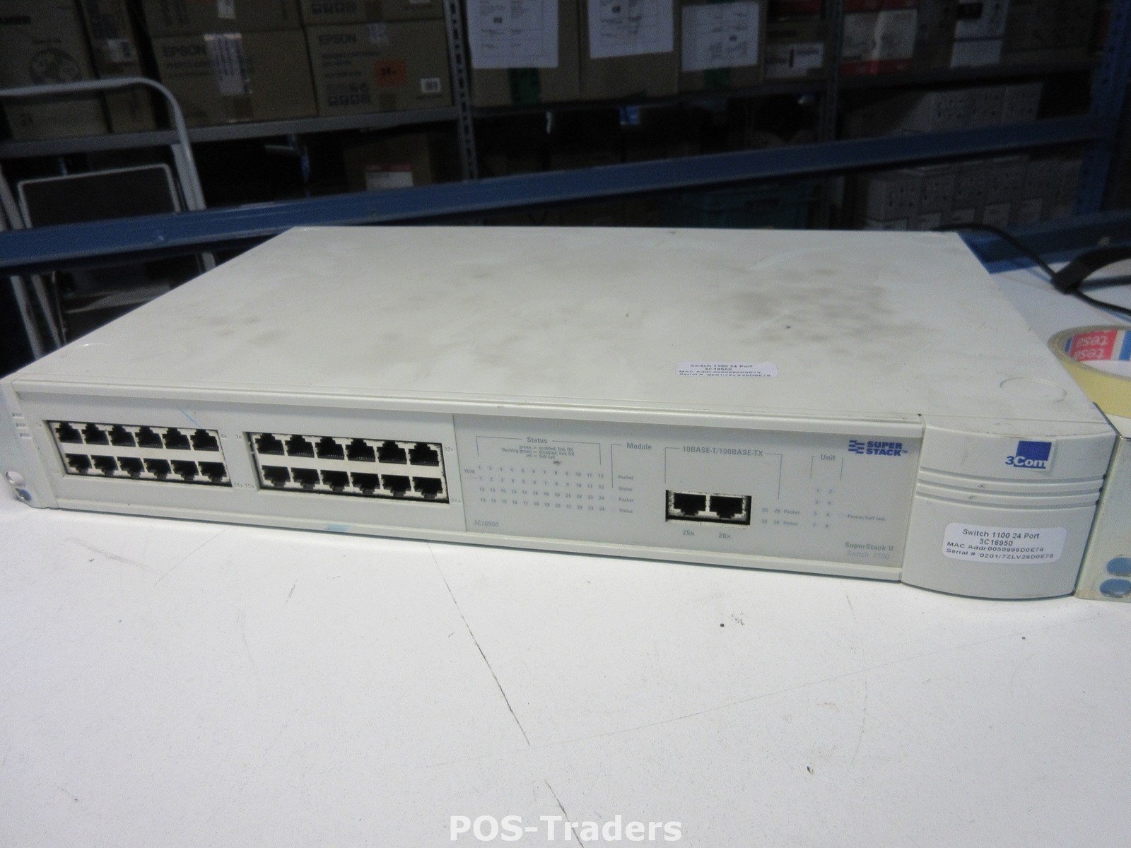 3Com SuperStack 2 Switch 1100 10/100 Network 3C16950 1695-010-000-1.01