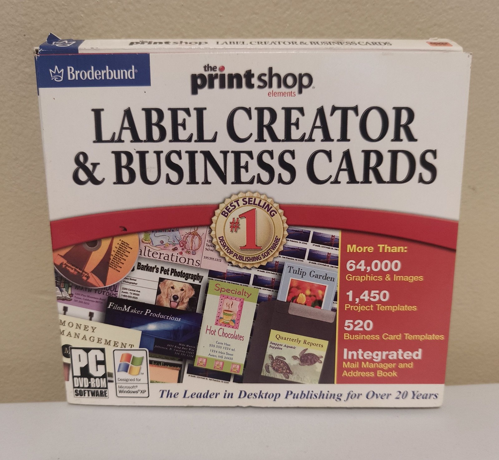Broderbund The Print Shop Elements Label Creator & Business Cards PC DVD-Rom