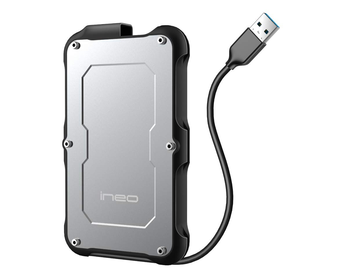 2.5" USB 3.0 Type-A Rugged Waterproof & Shockproof External Hard Drive Enclos...