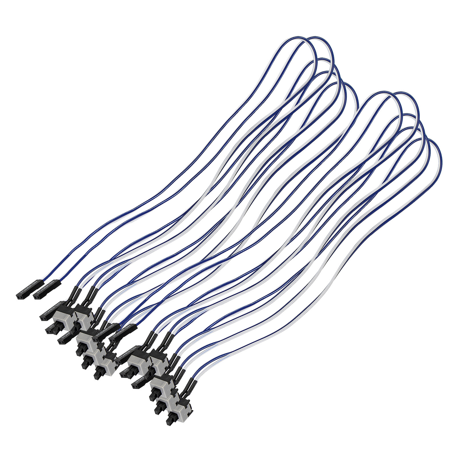 10pcs Desktop ATX PC Power Switch Cable Motherboard On Off Reset Button Wire