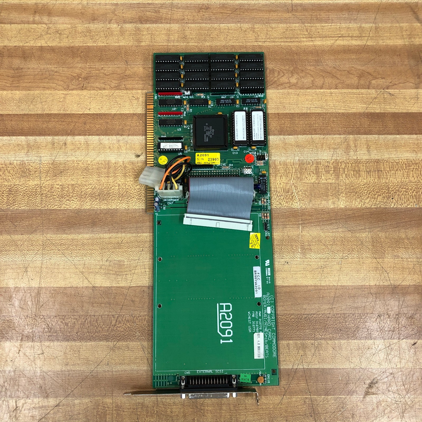 Commodore Amiga 2000 A2091 V4 SCSI Controller Card + RAM (Full RAM)