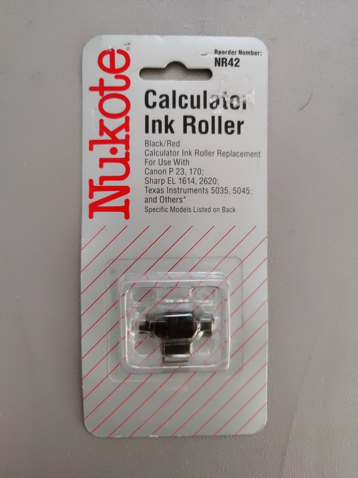 Nu-Kote Calculator Ink Roller - Model NR-42 - Black/Red - Casio, Sharp NEW