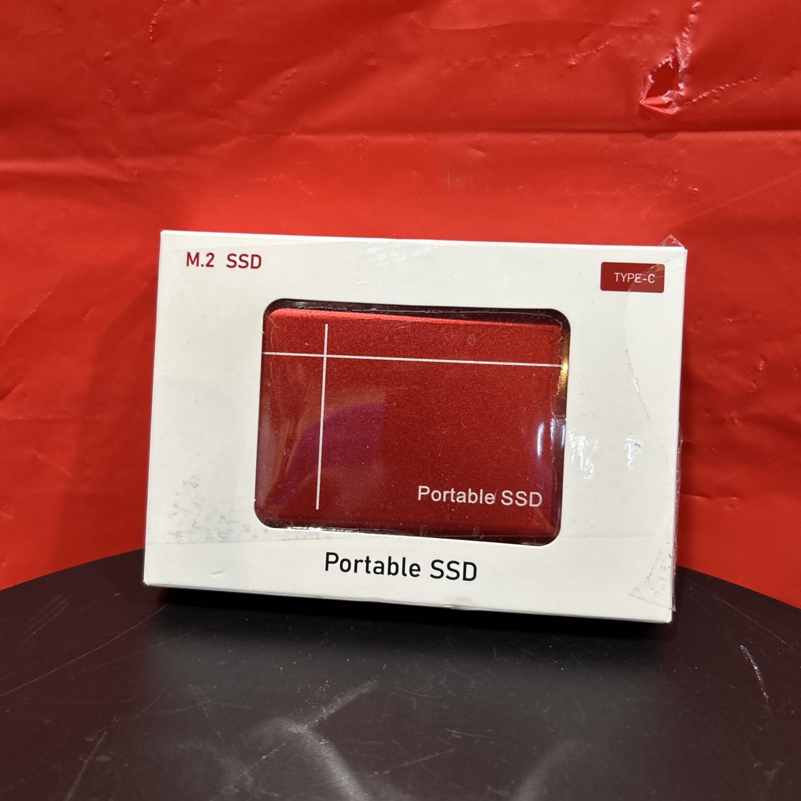 1TB USB-C M.2 Portable External SSD Red for PC Mac Laptop Android