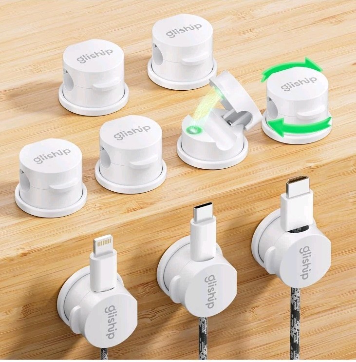 9 Pack Magnetic Cable Clips -  [Upgraded Twist-Lock] Cord Organizer,