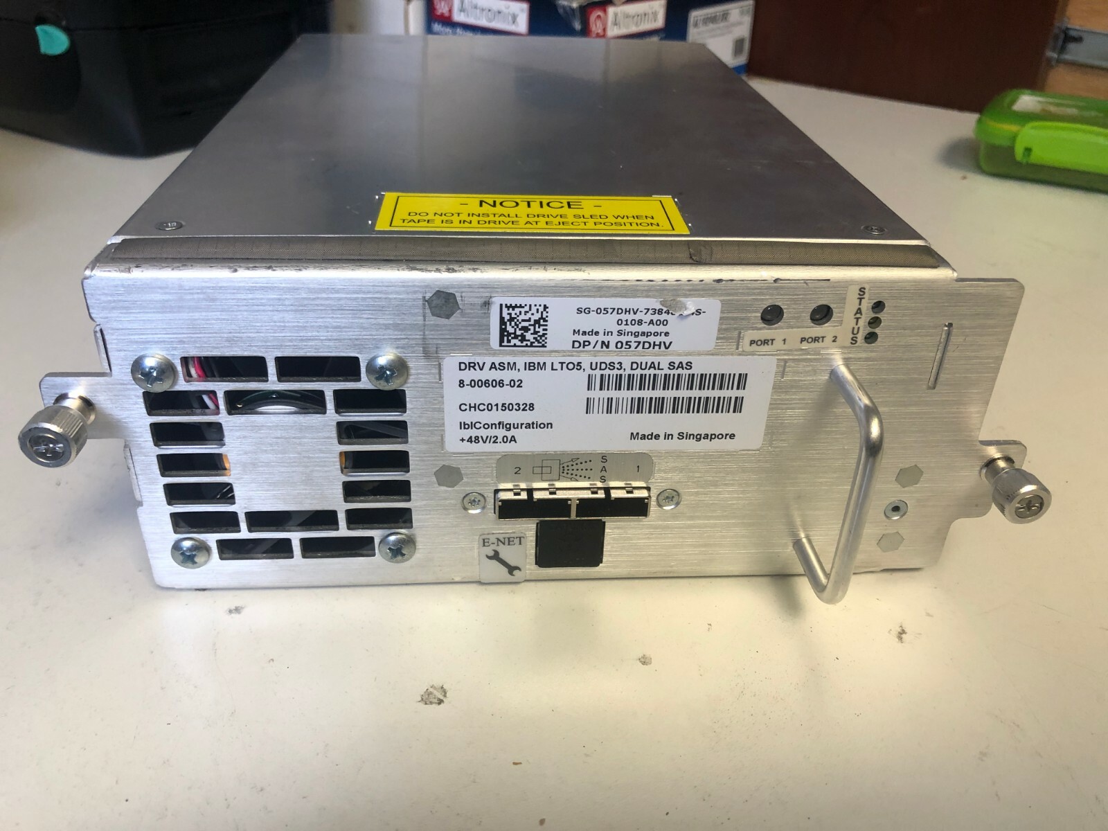 57DHV Dell IBM UF-IN-LTO5-SAS LTO5 UDS3 DUAL SAS Ultrium Tape Drive