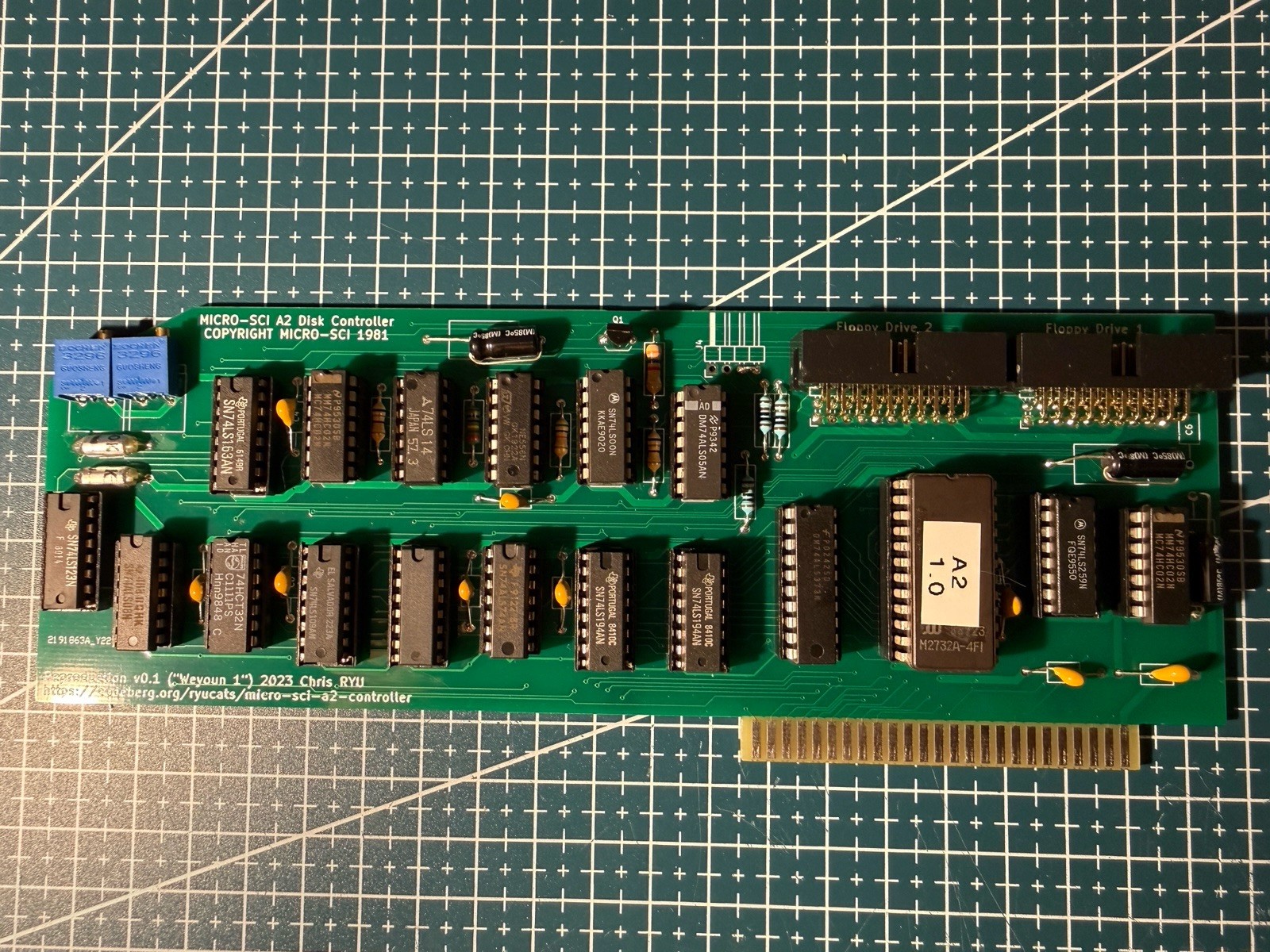 Micro SCI Dual Floppy Disk Drive Card  For Franklin And Apple II Computers
