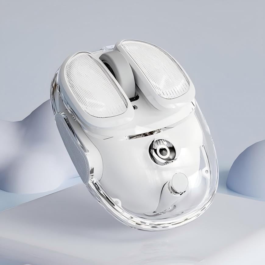 EWEADN Q9 Wireless Clear Mouse Dual Mode Bluetooth & 2.4G USB Computer Mouse ...