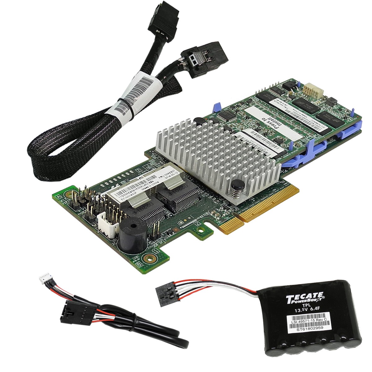 IBM ServeRAID M5110 6G RAID Controller L3-25422-46A/46B/53A 00AE807 +BBU +Cable
