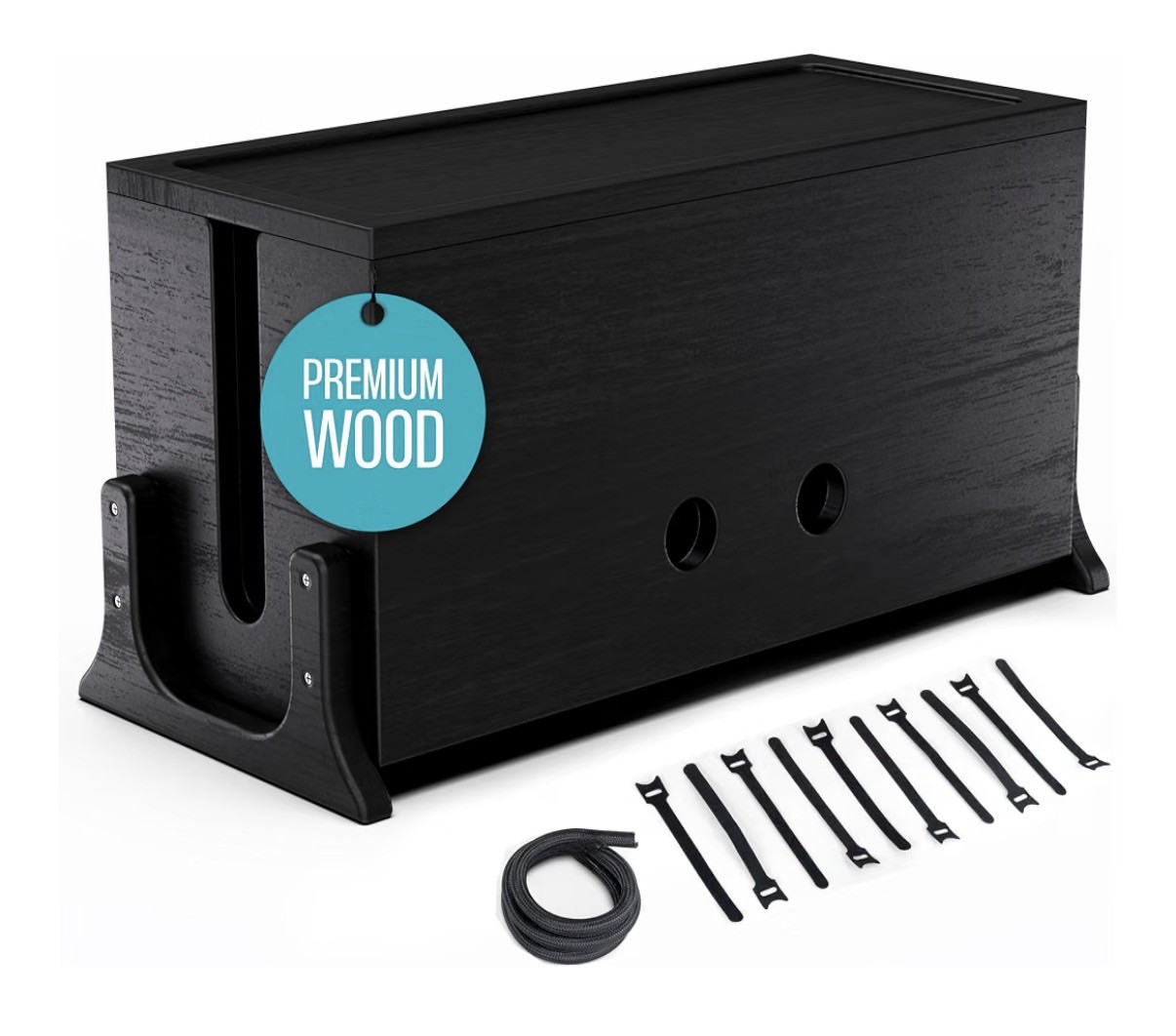 Coreminded Extra Large Cable Management Box, Black
