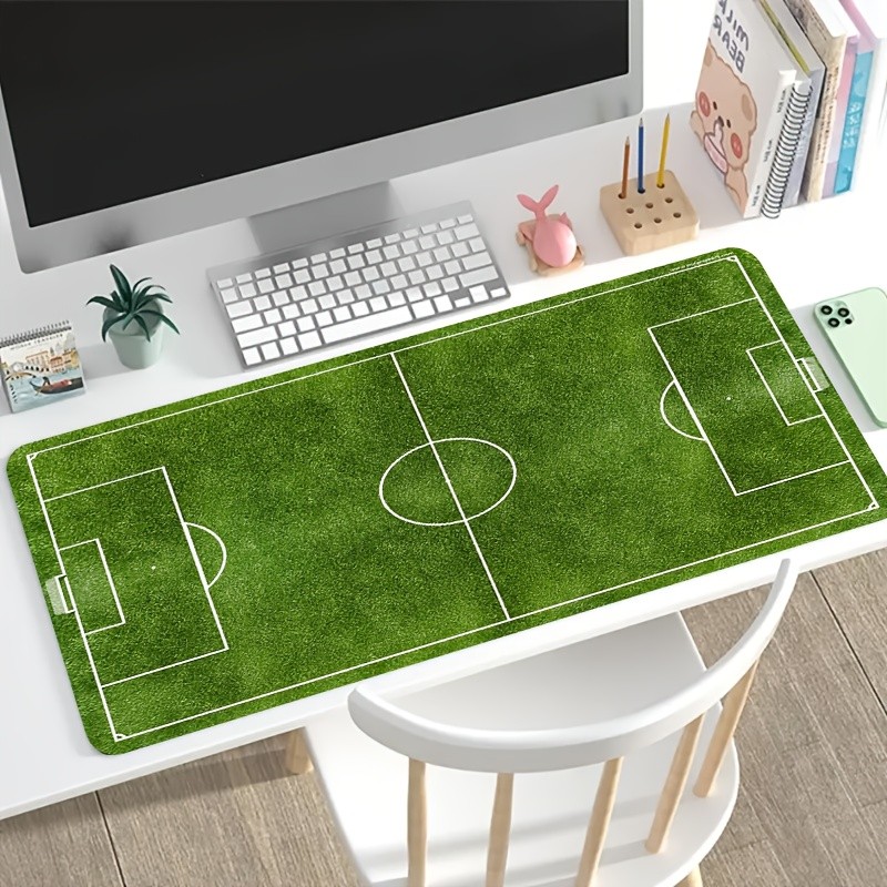 Soccer Stadium Turf Computer Keyboard Mouse Pad Sports Lover Study Gaming Decor