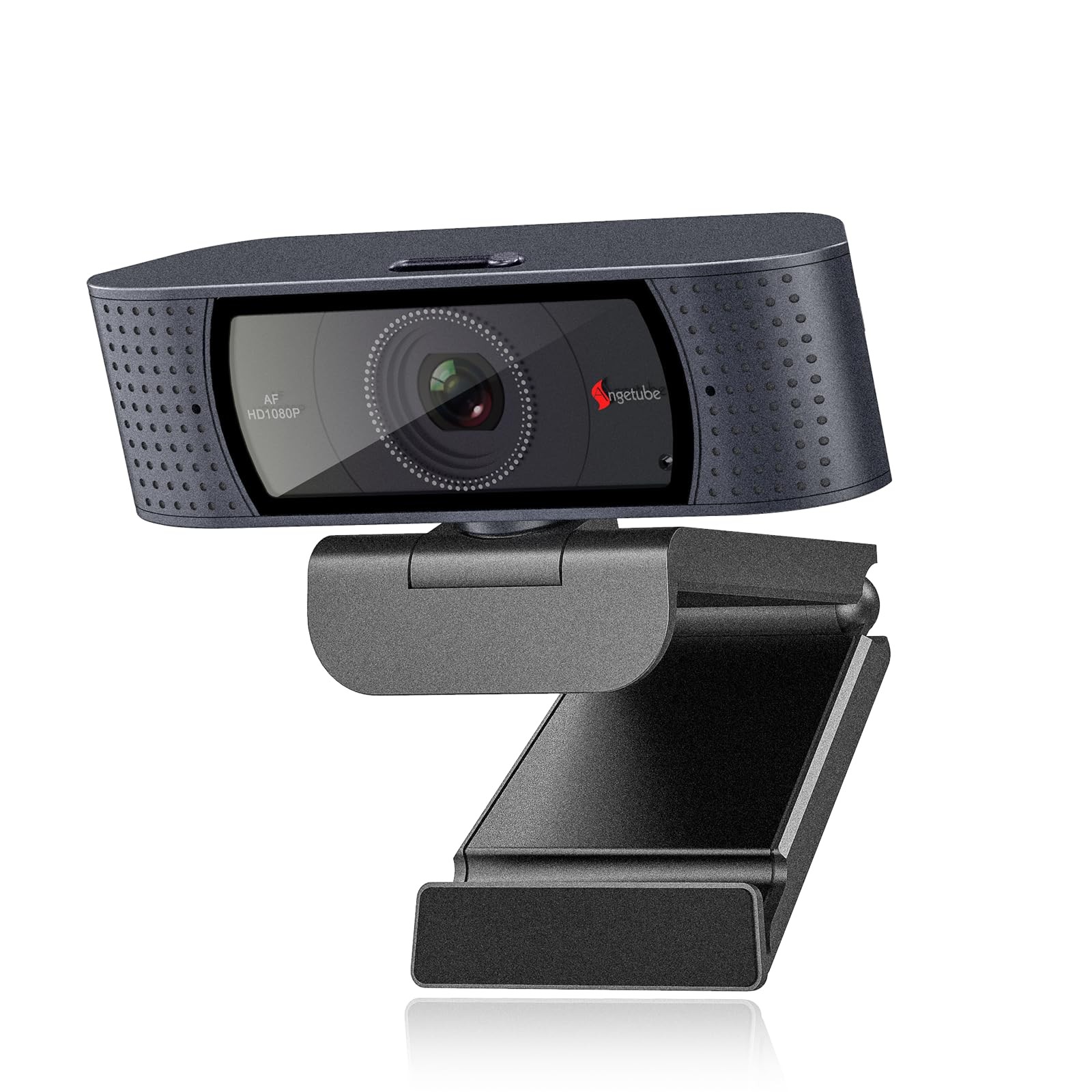 Angetube 1080P Streaming Camera，Computer PC Camera with Privacy Cover Black
