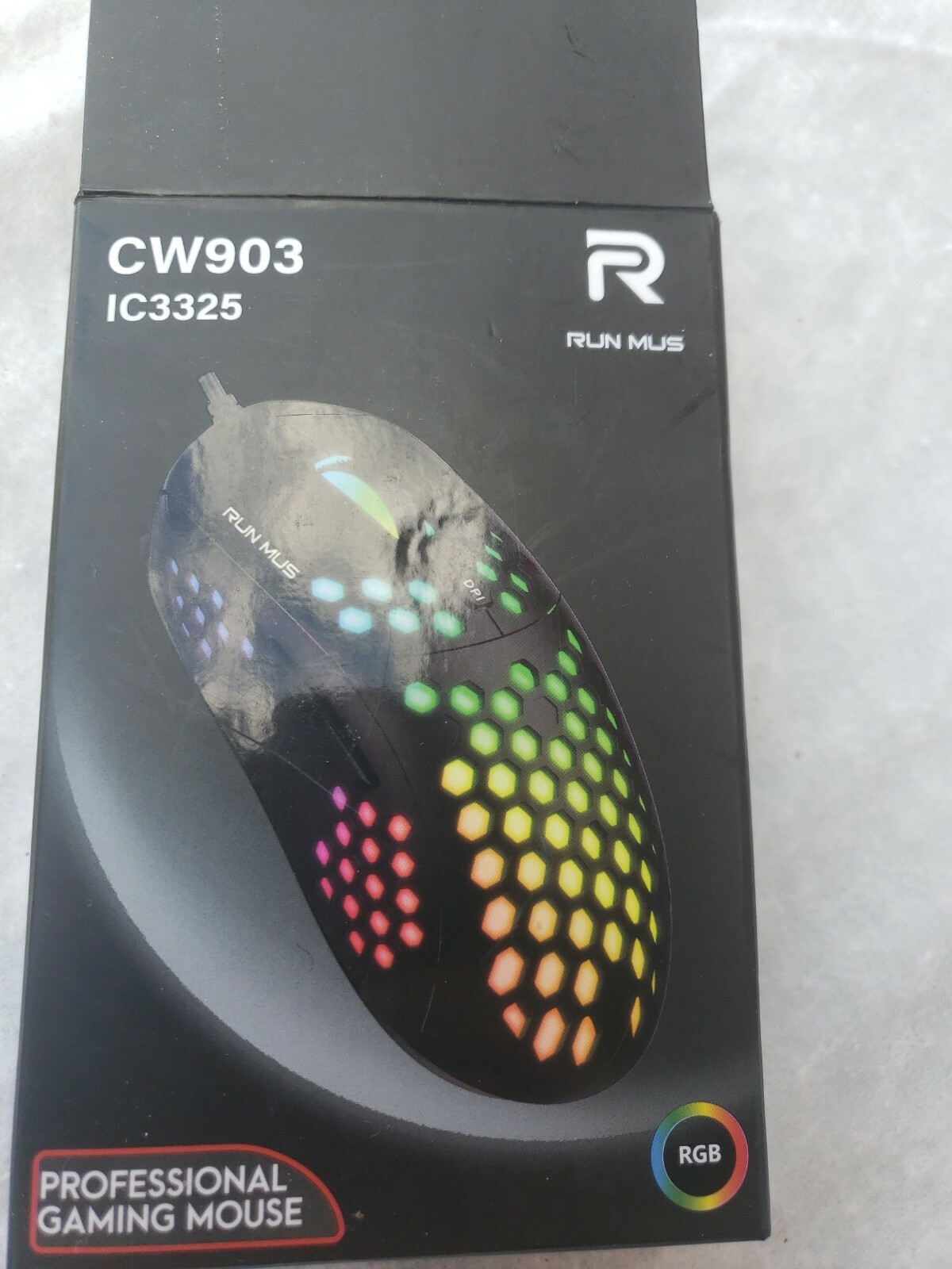 Run Mus CW903 Pro Gaming Mouse with RGB