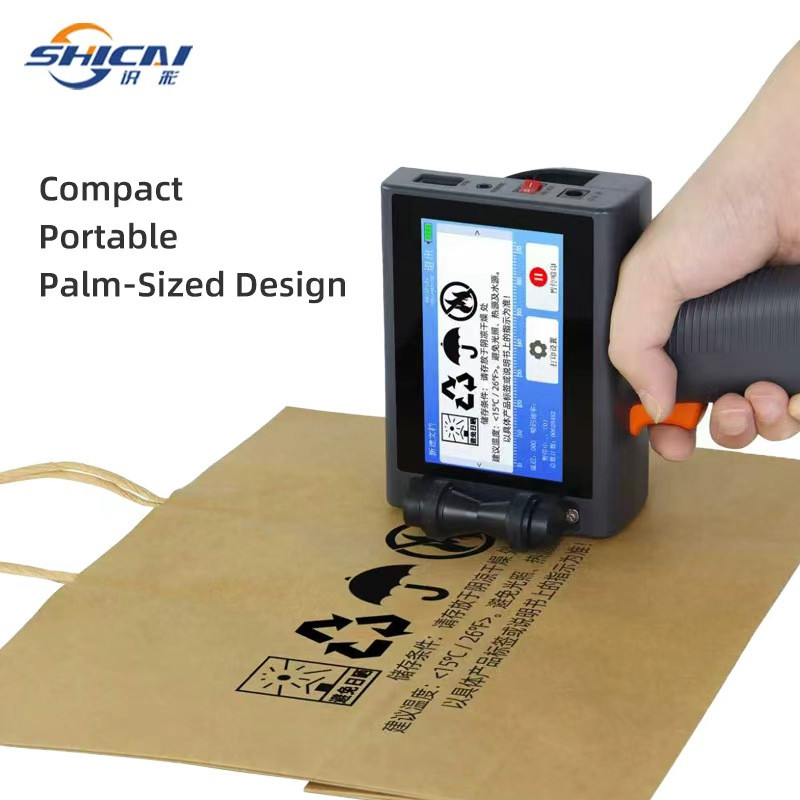 12.7mm 25 Languages Logo Date Handheld Inkjet Printer Portable Industrial