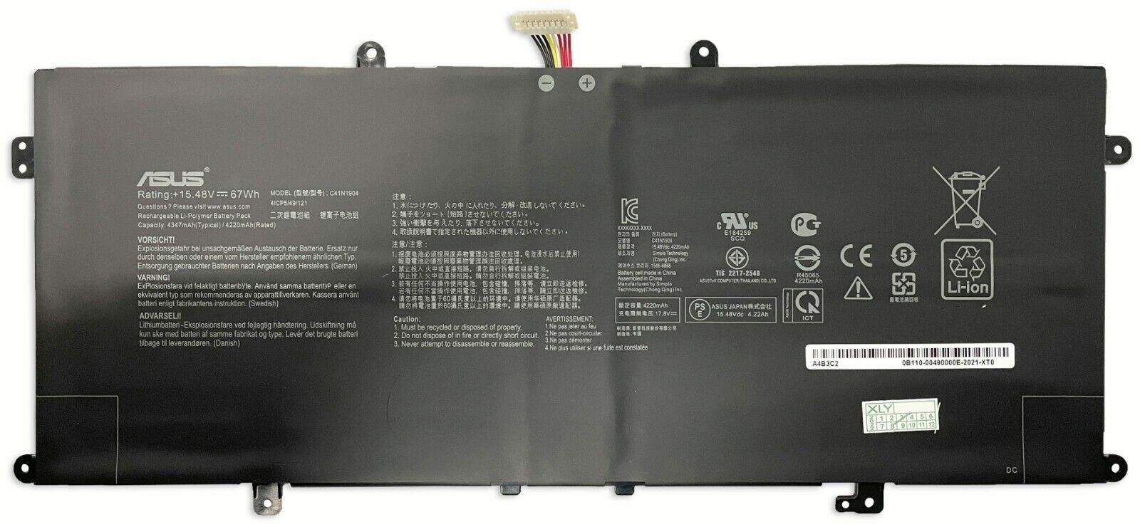 Genuine OEM C41N1904 Battery for Asus ZenBook Flip 13 UX363 UX363EA UX363JA