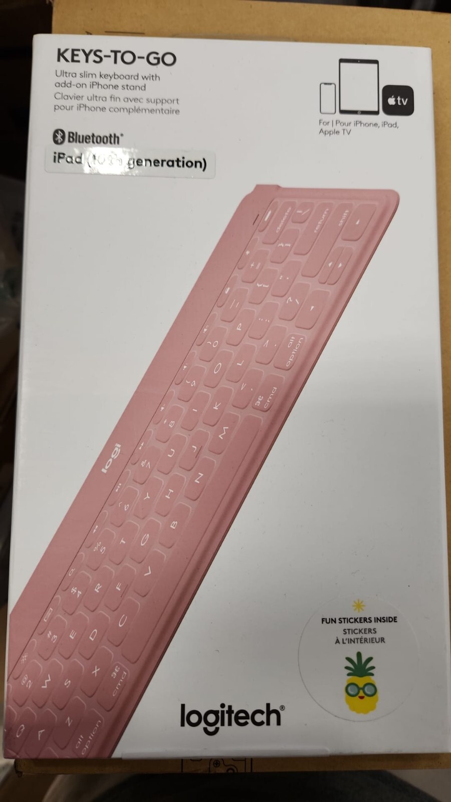 Logitech Keys-to-Go Ultra Slim Pink Keyboard New