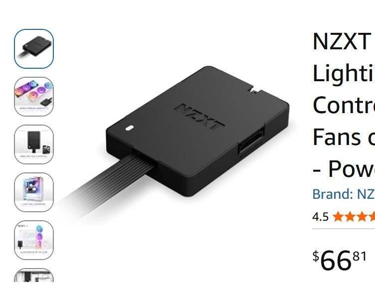 RGB Lighting PWM Fan Controller Control Hub NZXT