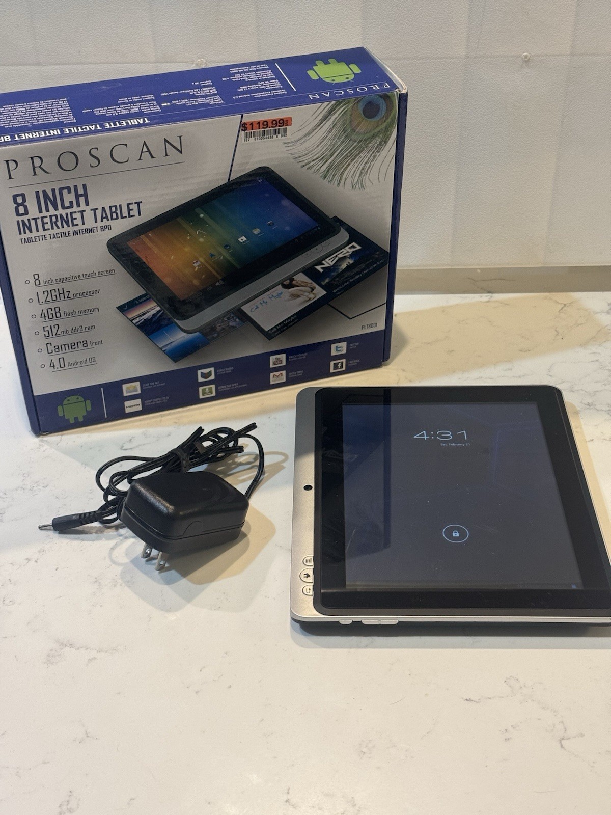 Proscan 8” Internet Tablet PLT8031 4GB Preloaded Apps- Read Description