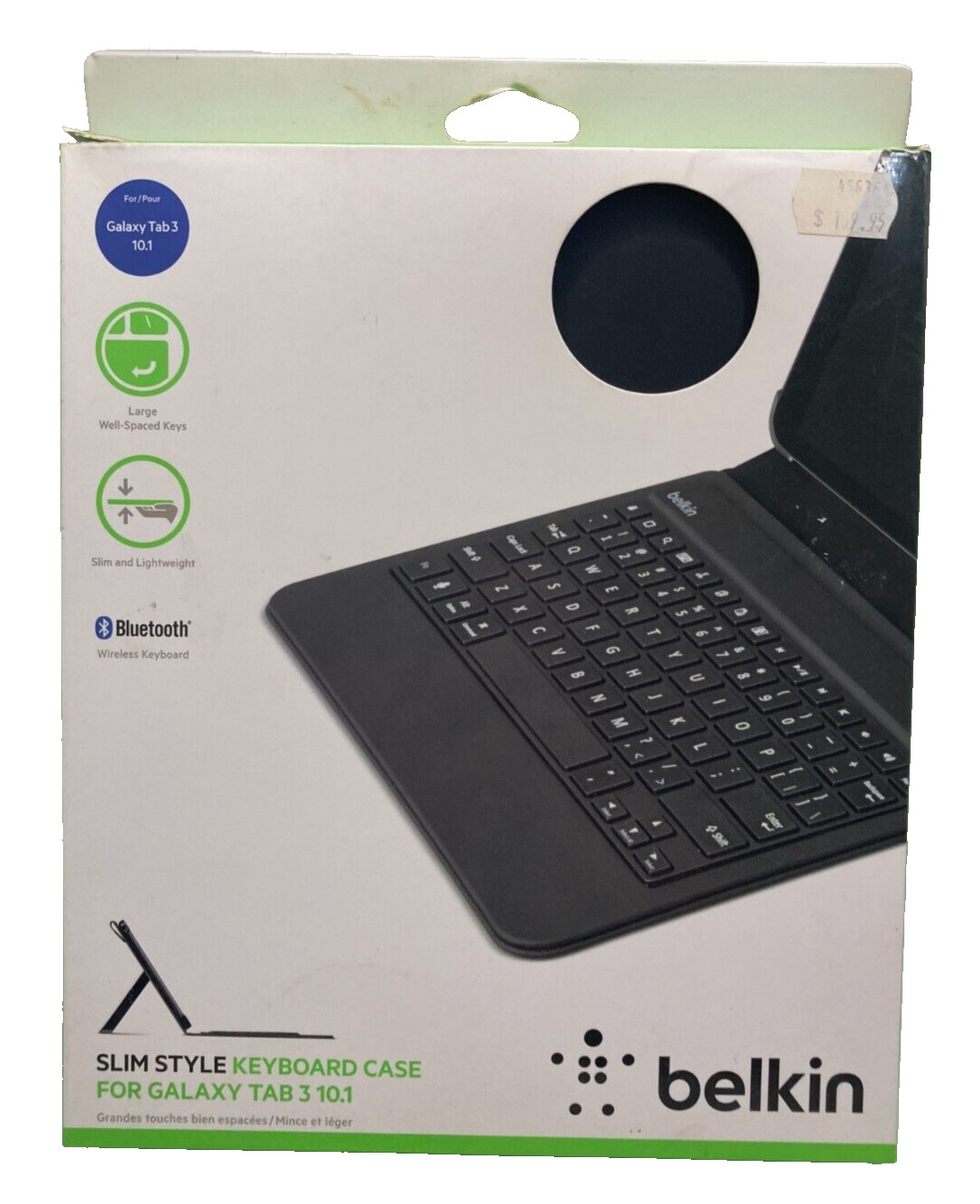 Belkin Slim Style Bluetooth Keyboard Case Samsung Galaxy Tab 3 10.1 Black