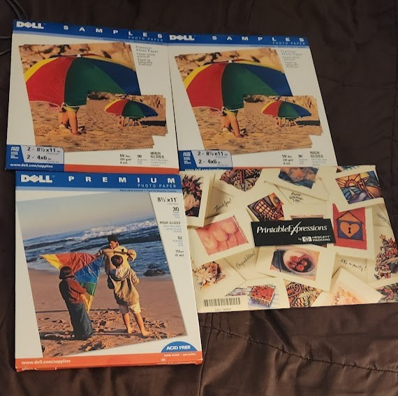 Set of 4 Brand-New Printer Paper Lot including Dell & HP Paper Packs
