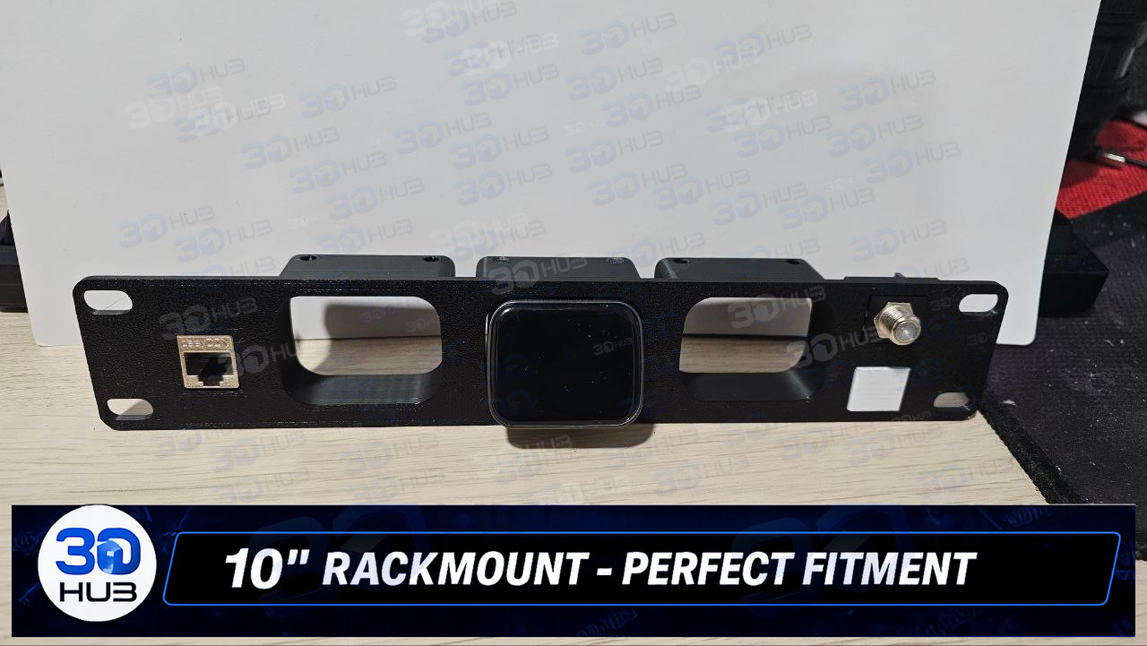 JetKVM 10-Inch Rack Mount Bracket - Dual Keystone Jack Slots - Server Cabinet
