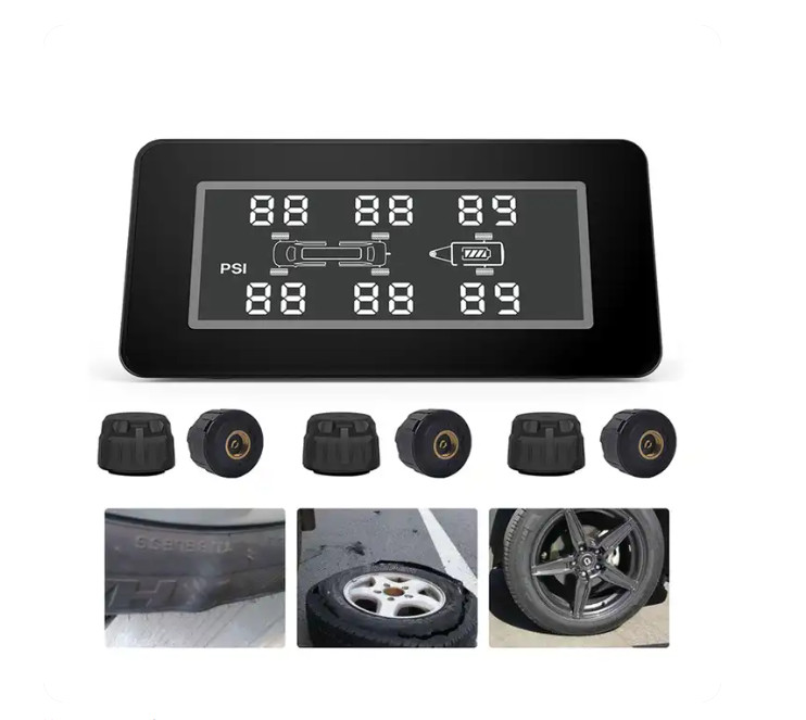 Truck RV bus TPMS 6 wheels sensor 199 psi solar  tire pressure monitoring system