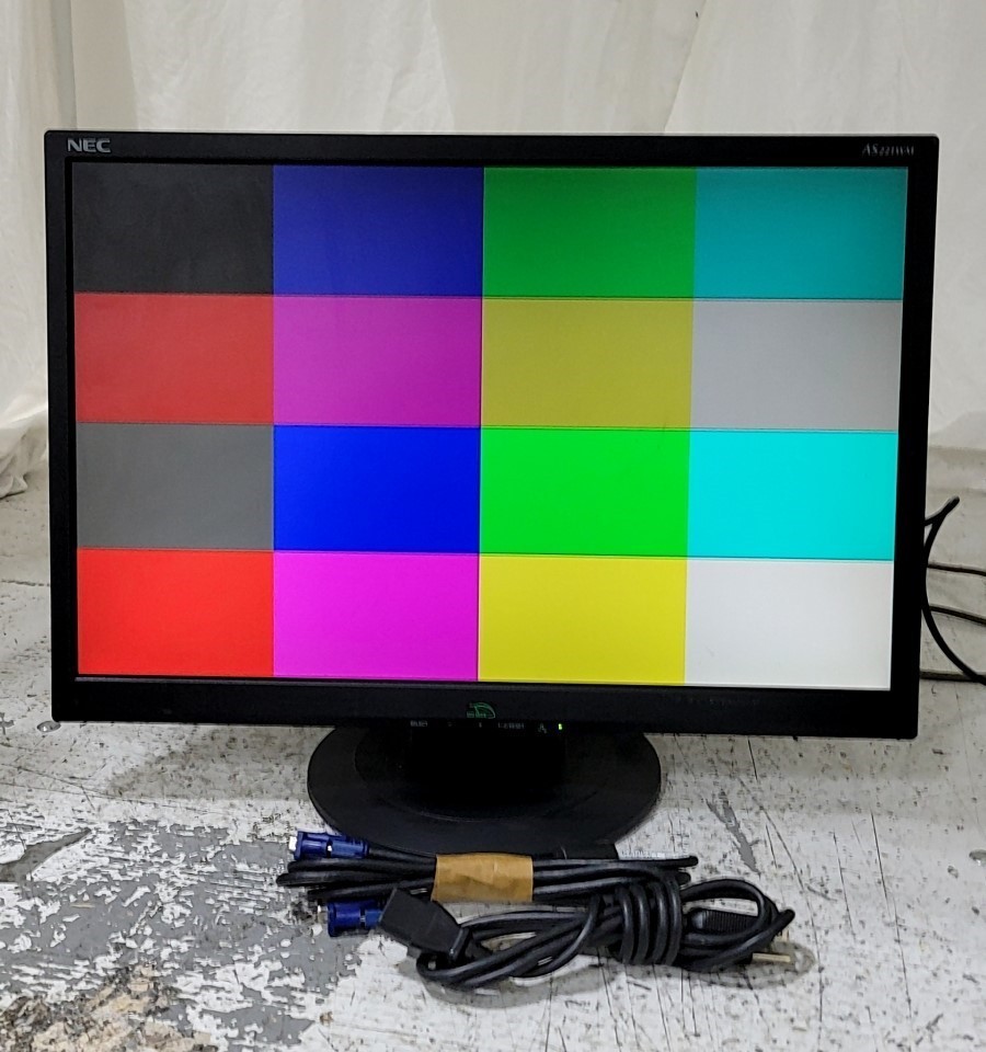 NEC AS221WM-BK LCD Touch Screen Monitor 22" VGA DVI GRADE B SEE NOTES