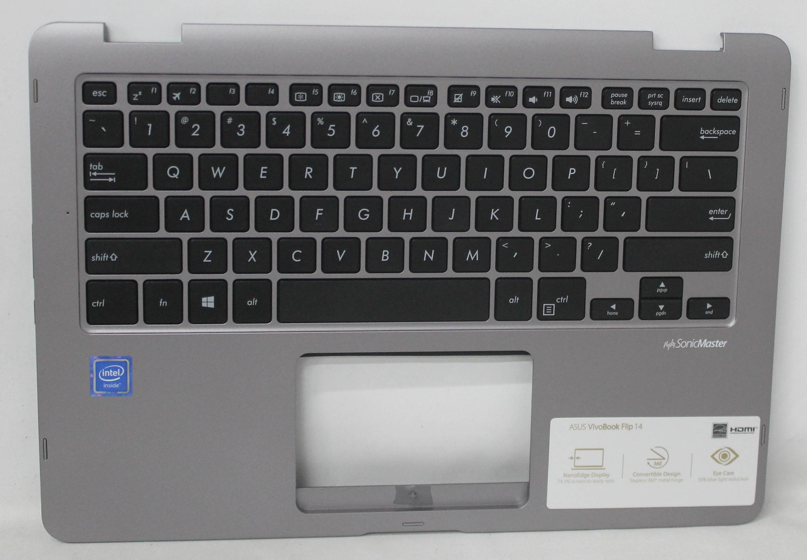 90NB0IV1-R31US1-B ASUS Palmrest Top Cover w/Keyboard TP401NA GRADE B