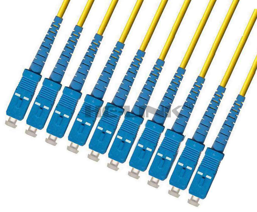 100M SC-SC Indoor Armored Singlemode 10 Strands Fiber Optic Cable