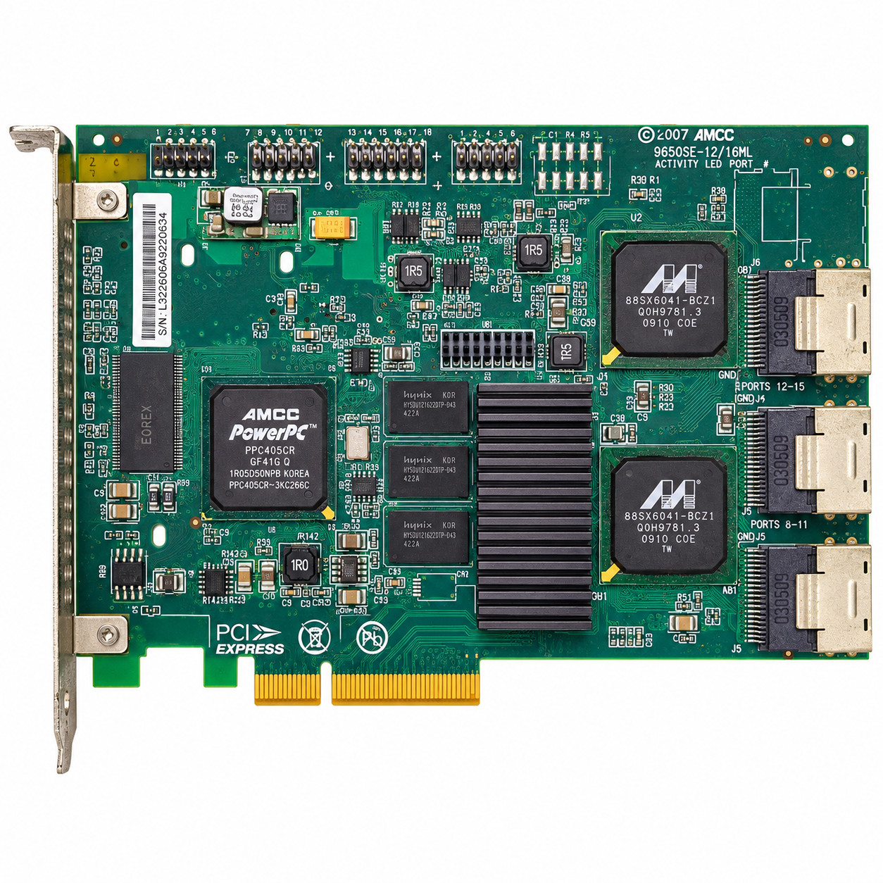 3ware 9650SE-12ML 12-Port PCIe SATA II RAID Controller JBOD RAID 0/1/5/6/10/50