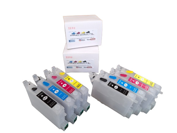 Set of 2- Compatible Refillable Cartridge Replacement for T200