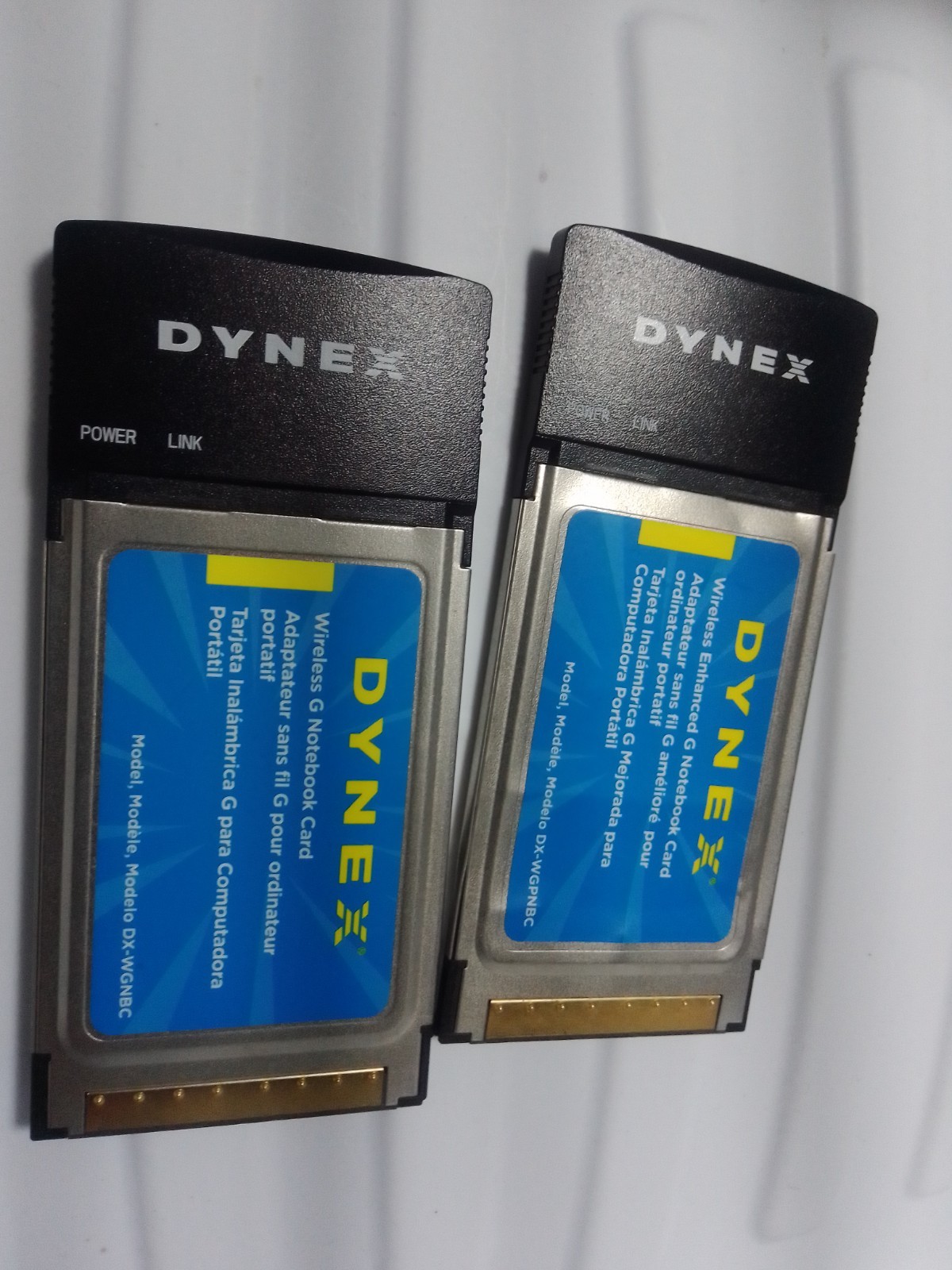 2pcs Dynex G Wireless 802.11g DX-WGNBC PCMCIA Notebook Card