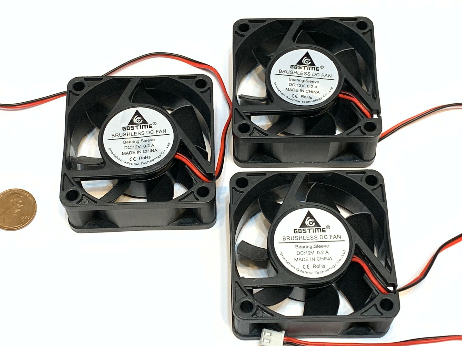 3 pieces Computer case 2Pin 6025 DC Fan 12V 6cm 60x60x25mm Motor Cooling C38