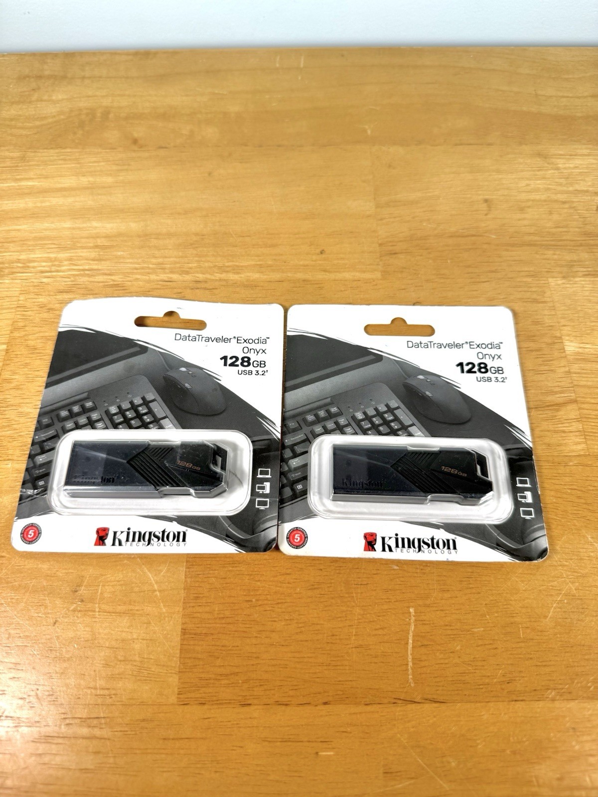 Two(2) Kingston DataTraveler Exodia Onyx Flash Drives 3.2 USB  128GB Memory