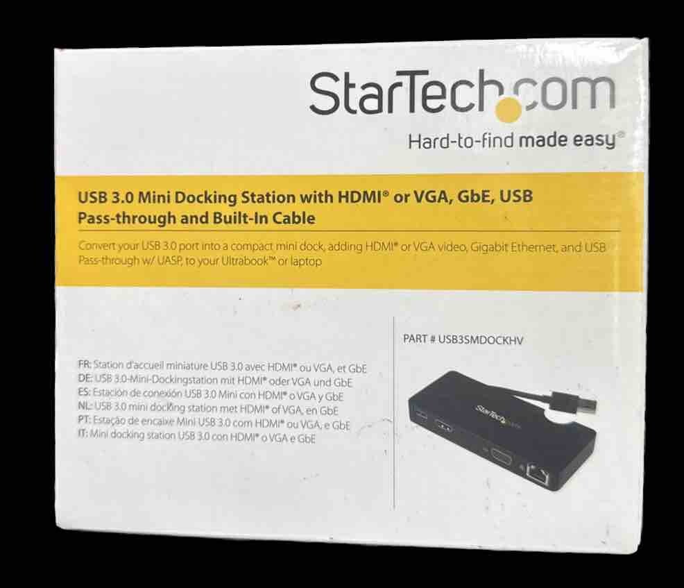 StarTech~USB 3.0 Mini/Travel Docking Station Laptops HDMI / VGA USB3SMDOCKHV