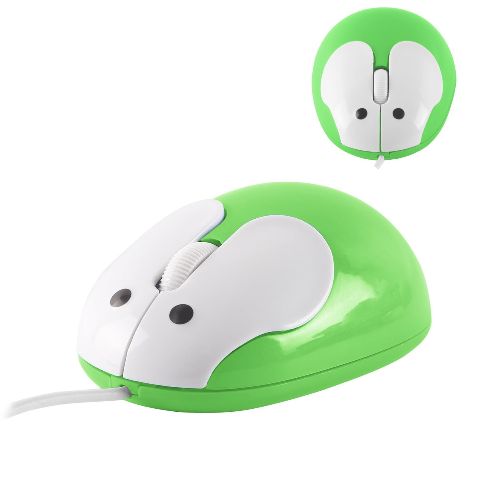 Samudgate Cute Wired Mouse, Small Rabbit Shape USB Wired 1600 DPI Optical Mic...