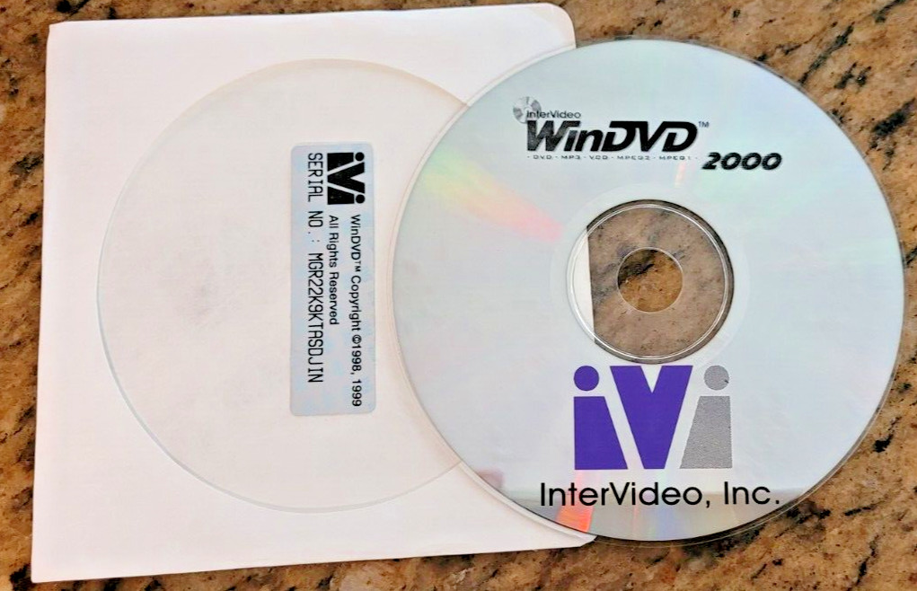 WinDVD  2000 Dell InterVideo Inc. - Windows 95-98 - NEW