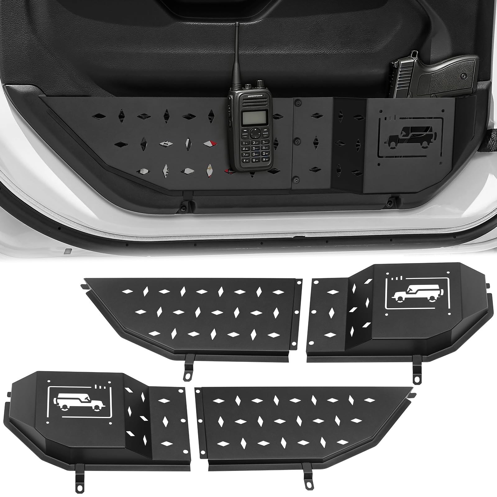 Metal Front Door Pocket Storage Box for Jeep Wrangler JL JLU 4XE 2018-2026 & ...