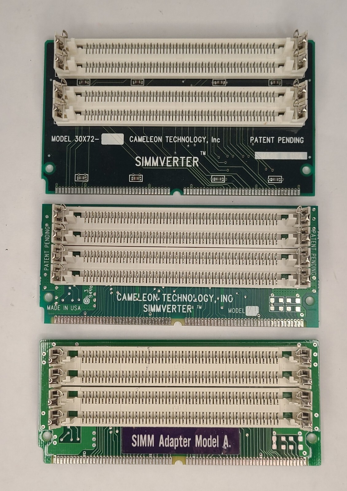Simmverter 30 Pin to 72 pin SIMM Converter Model 30X72 Cameleon Technology