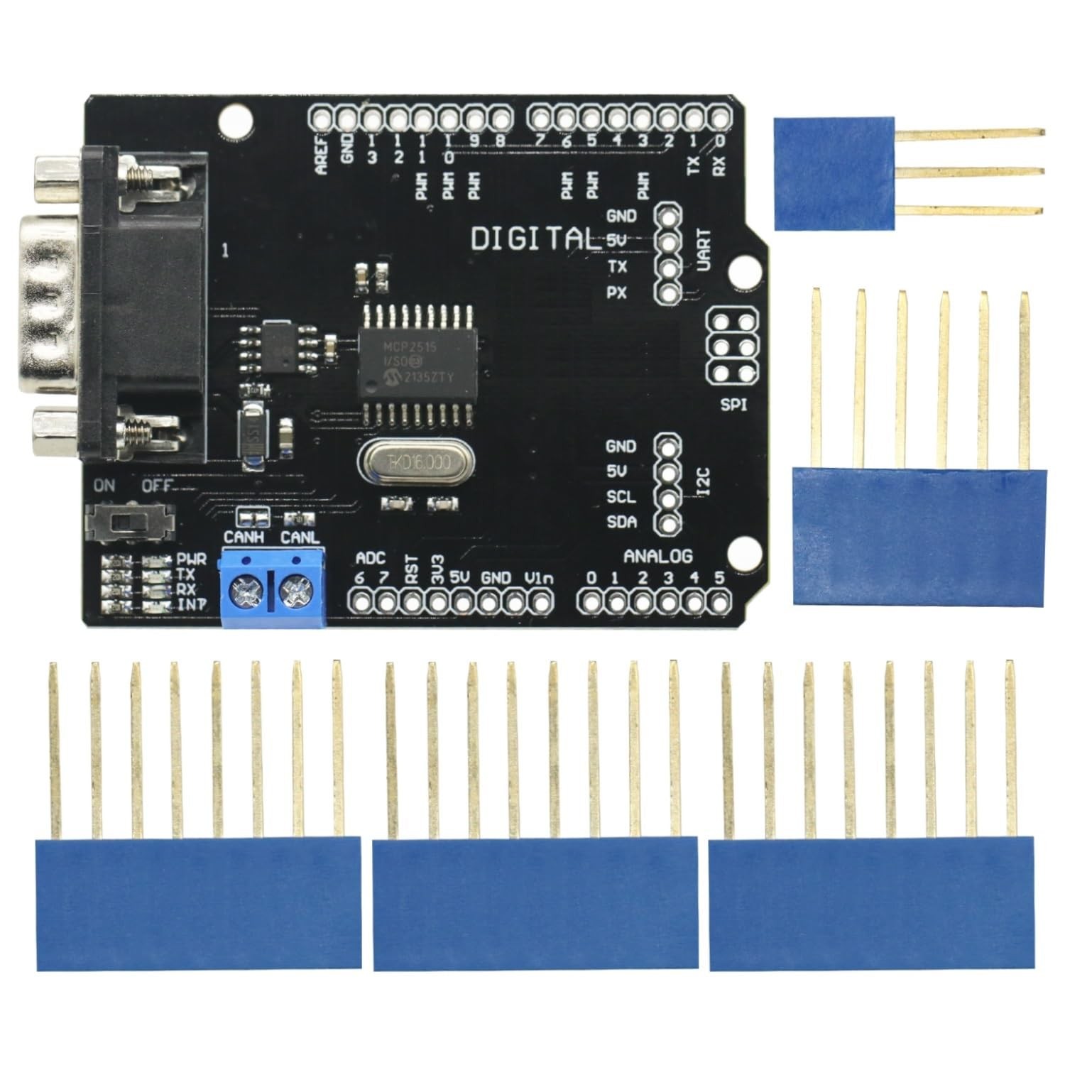 DIY KIT MCP2515 EF02037 CAN Bus Shield Controller Board Communication Speed H...