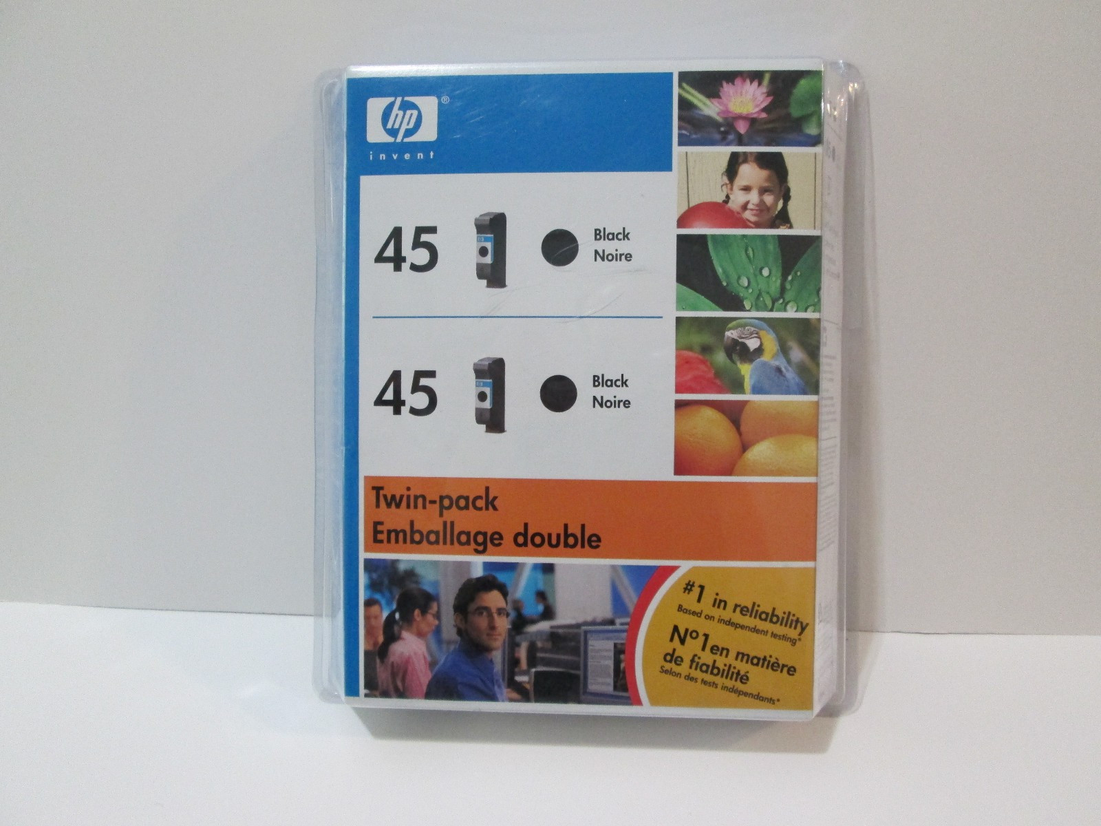 HP 45 Twin Value Pack 2 Black Ink Cartridges OEM Exp 2007 New Sealed